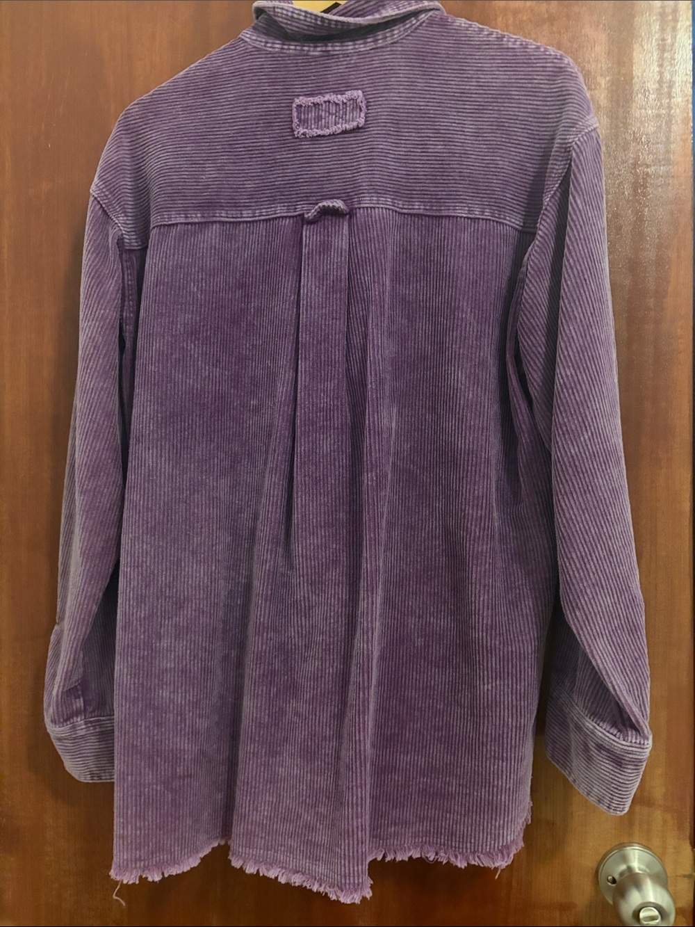 LA MIEL Purple Corduroy Shacket Jacket - Picture 4 of 6